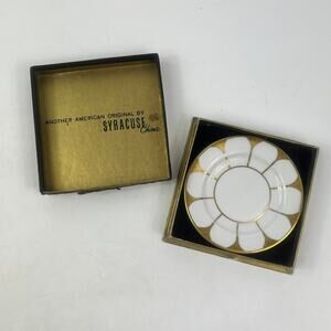 Syracuse Gallery Collection Boxed Mini Plate Gold Trim 3.75" FLORAINE Germany